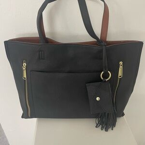 Steve Madden Elegant Black Tote Bag Women’s Purse Handbag